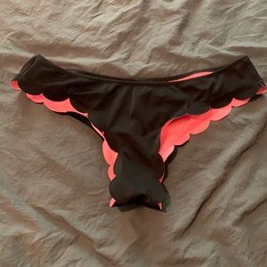 Black Scallop Bikini Bottoms